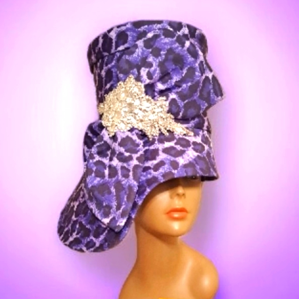 JordynAshliHats , Purple Animal Print Hat